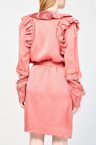 Robe portefeuille en soie - Rose
