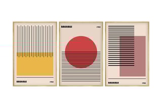 3 tableaux de Bauhaus