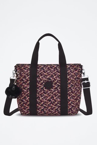 Sac porté épaule Asseni Mini Dancing Bouquet - Noir et corail