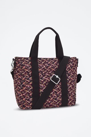 Sac porté épaule Asseni Mini Dancing Bouquet - Noir et corail