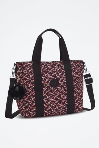 Sac porté épaule Asseni Mini Dancing Bouquet - Noir et corail