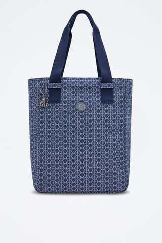 Cabas en jean Jowns - Bleu et blanc