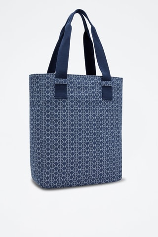 Cabas en jean Jowns - Bleu et blanc