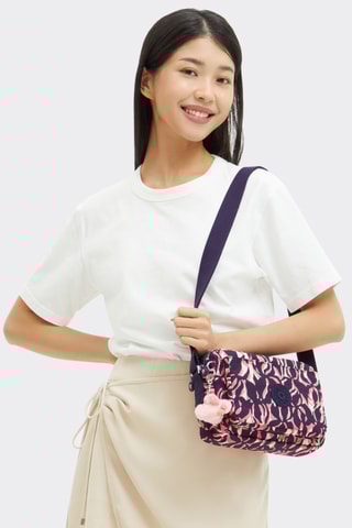 Sac bandoulière Abanu M - Rose poudré et violet