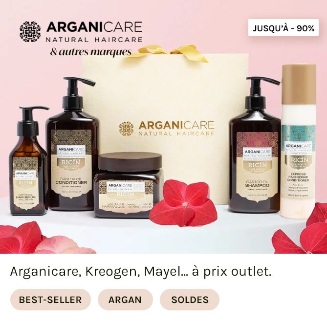 ARGANICARE OUTLET & AUTRES MARQUES en soldes chez BEAUTÉ PRIVÉE