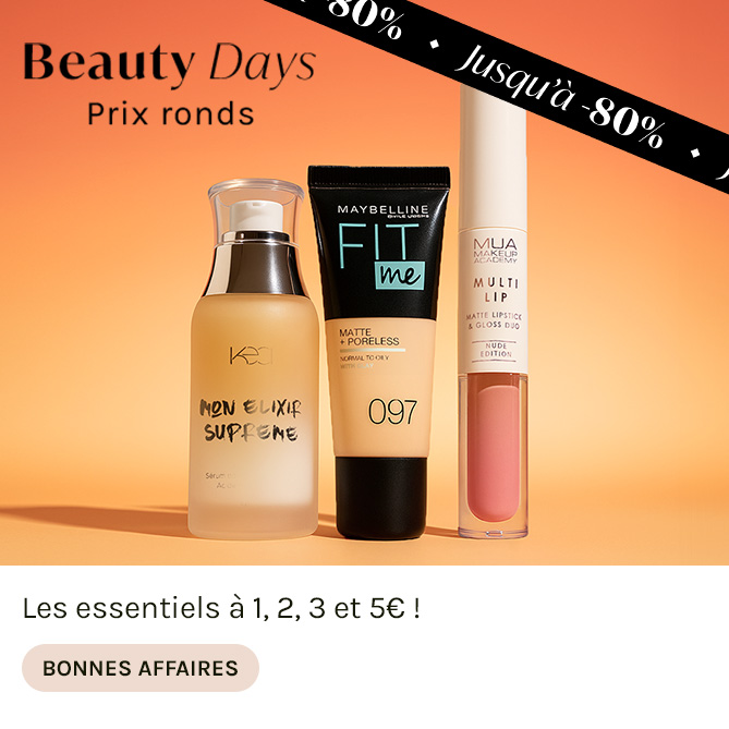 BEAUTY DAYS - PRIX RONDS à prix discount chez BEAUTÉ PRIVÉE