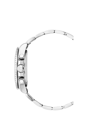 Montre à quartz en acier Marine - Chronographe - Argenté