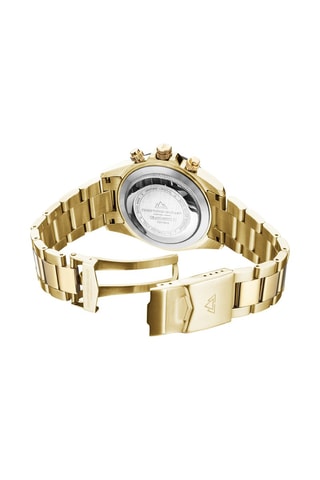 Montre à quartz en acier Grand Mont - Chronographe - Doré et noir