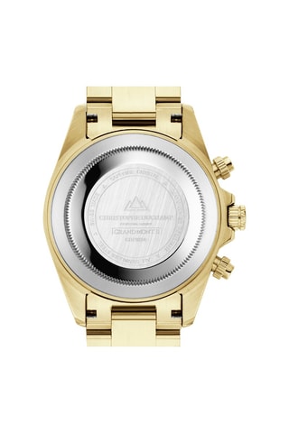 Montre à quartz en acier Grand Mont - Chronographe - Doré et noir
