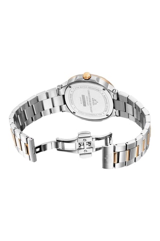 Montre à quartz en acier - Argenté et doré rose