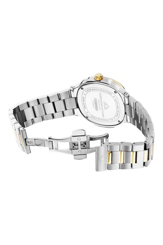 Montre à quartz en acier L'Envie - Compteur phases de lune - Argenté et doré