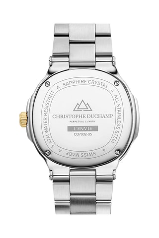 Montre à quartz en acier L'envie - Compteur phases de lune - Argenté et doré