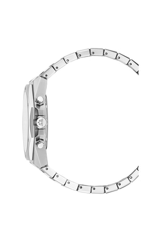 Montre à quartz en acier - Argenté et bleu