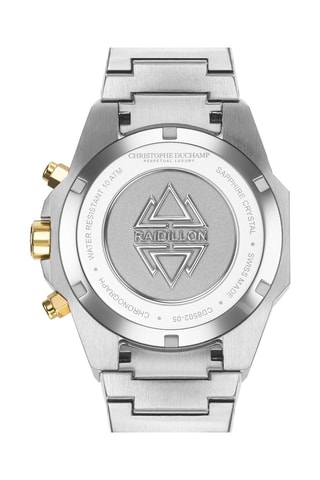 Montre à quartz en acier - Argenté et bleu