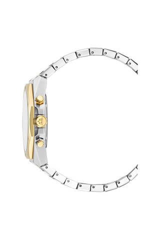 Montre à quartz en acier - Argenté et bleu