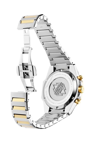 Montre à quartz en acier - Argenté et bleu