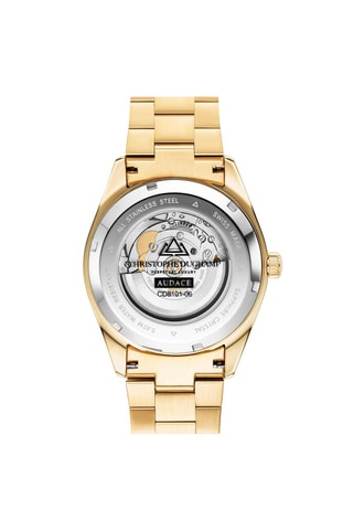 Montre à quartz en acier - Doré et noir