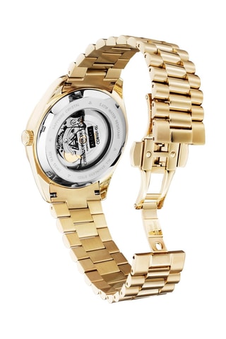 Montre à quartz en acier - Doré et noir