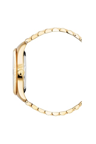 Montre à quartz en acier - Doré et noir