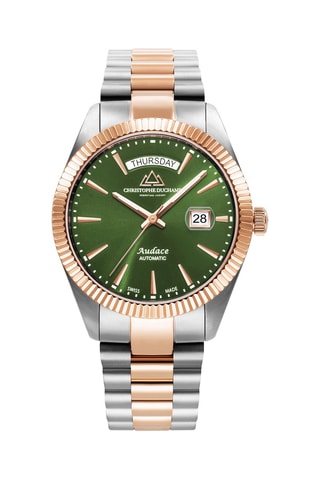 Montre à quartz en acier - Argenté et doré