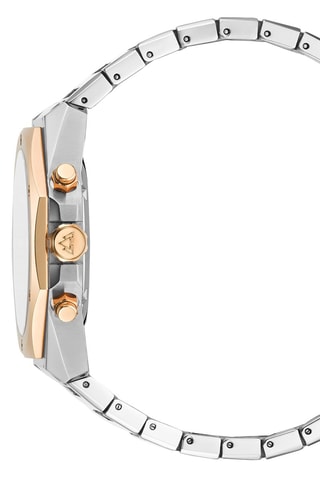 Montre à quartz en acier Raidillon - Chronographe - Argenté et vert