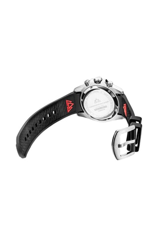Montre à quartz en caoutchouc Marine Chrono - Chronographe et tachymètre - Noir