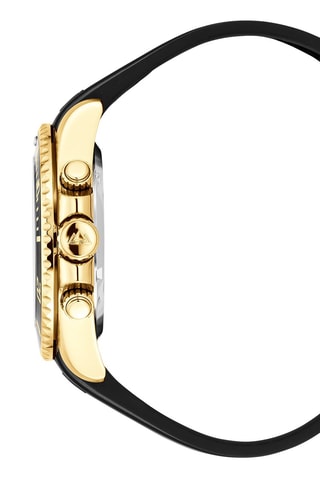 Montre à quartz en caoutchouc Marine Chrono - Chronographe et tachymètre - Noir