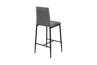 4 tabourets Jade - Gris et noir
