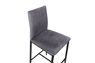 4 tabourets Jade - Gris et noir