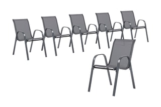6 chaises de jardin empilables - 