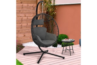 Fauteuil œuf suspendu avec coussin