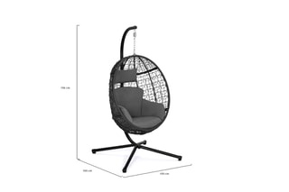 Fauteuil œuf suspendu avec coussin