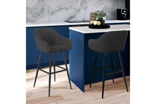 2 tabourets de bar Ariana - Gris foncé