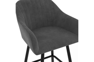 2 tabourets de bar Ariana - Gris foncé