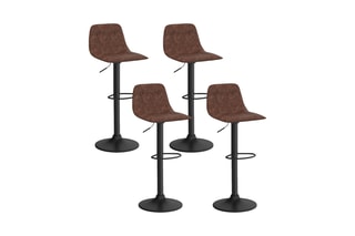 4 tabourets de bar Edison - 39 x 83-104 x 42 cm