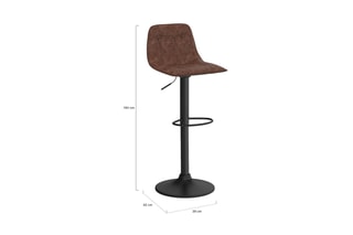 4 tabourets de bar Edison - 39 x 83-104 x 42 cm