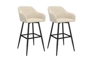 2 tabourets de bar Ariana - Crème