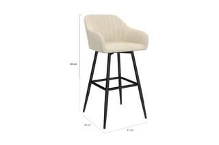 2 tabourets de bar Ariana - Crème