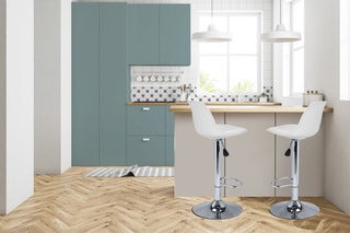 2 tabourets de bar Karl  - Blanc