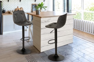 2 tabourets de bar Brooklyn - Gris