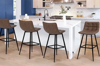 4 tabourets de bar Irina -  Marron
