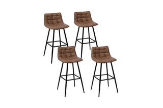 4 tabourets de bar Irina -  Marron