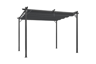 Pergola avec toit rétractable et 4 stores intégrés 12 m² Marina