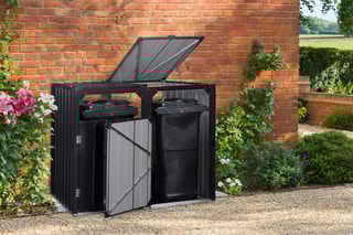 Cache-poubelles double - Anthracite