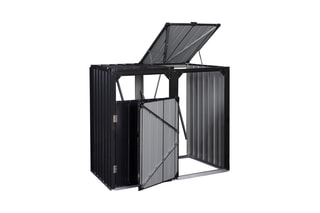 Cache-poubelles double - Anthracite