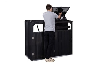 Cache-poubelles double - Anthracite