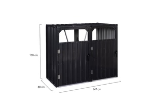 Cache-poubelles double - Anthracite