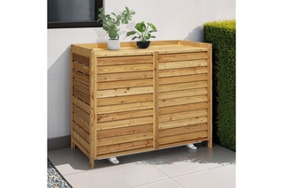 Cache-climatisation extérieur en bois - 