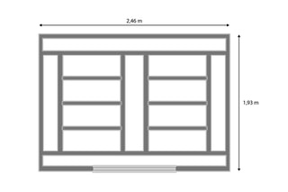 Abri de jardin avec base - Gris et blanc - 8,4 m³