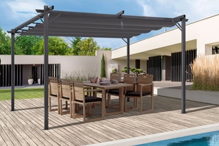 Pergola avec toit rétractable 12 m² Marina - 4 x 3 m